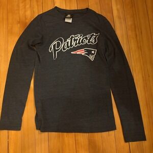 NFL Team Apparel Womens Patriots Long Sleeve T Shirt Size Small